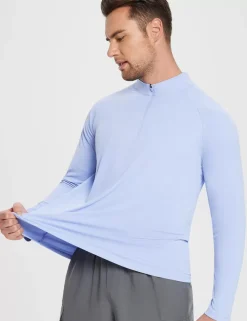 Baleaf Upf 50+ Quarter Zip Sun Shirts^Men Long-Sleeved Shirts