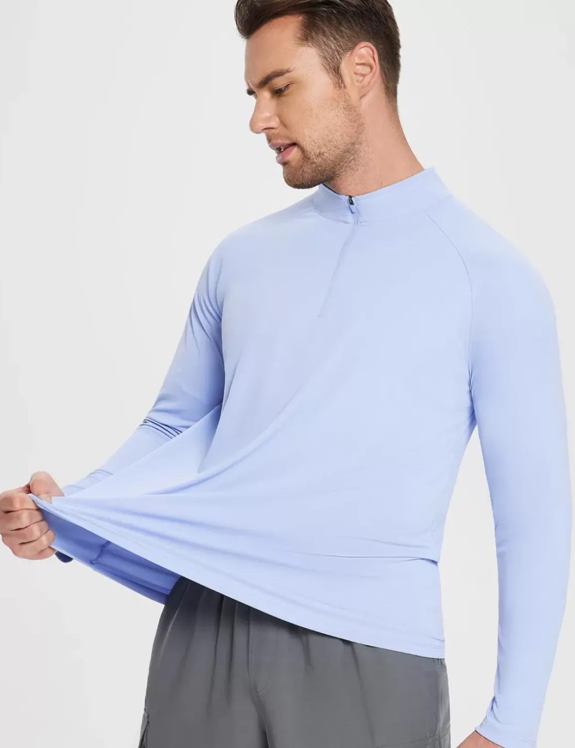 Baleaf Upf 50+ Quarter Zip Sun Shirts^Men Long-Sleeved Shirts