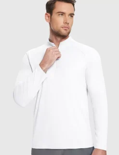 Baleaf Upf 50+ Quarter Zip Sun Shirts^Men Long-Sleeved Shirts