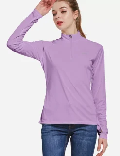Baleaf Upf50+ Quarter Zip Pullover^Women Long-Sleeved