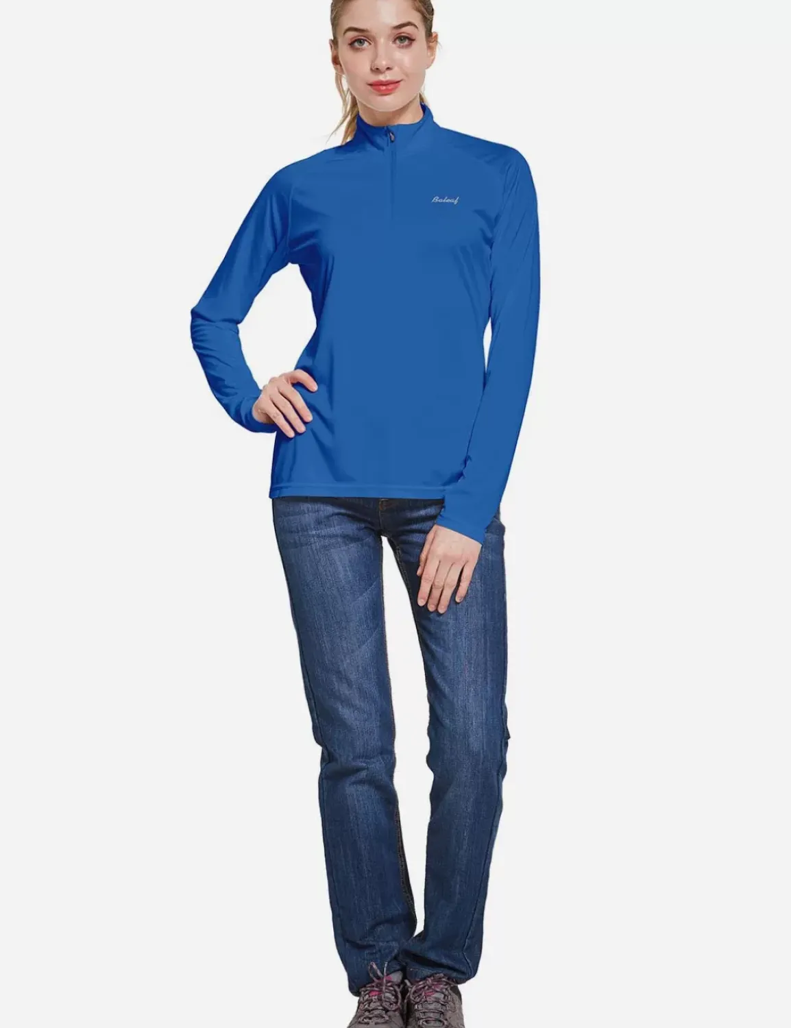 Baleaf Upf50+ Quarter Zip Pullover^Women Long-Sleeved