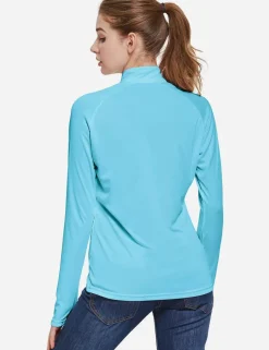 Baleaf Upf50+ Quarter Zip Pullover^Women Long-Sleeved