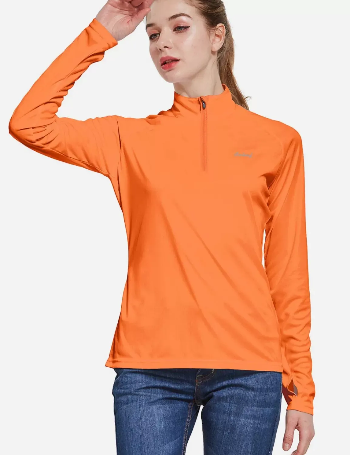 Baleaf Upf50+ Quarter Zip Pullover^Women Long-Sleeved