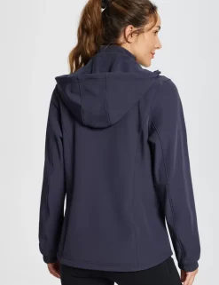 Baleaf Water-Resistant Hooded Softshell Windbreaker^Women Fleece-Lined