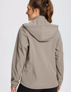 Baleaf Water-Resistant Hooded Softshell Windbreaker^Women Jerseys & Track Jackets